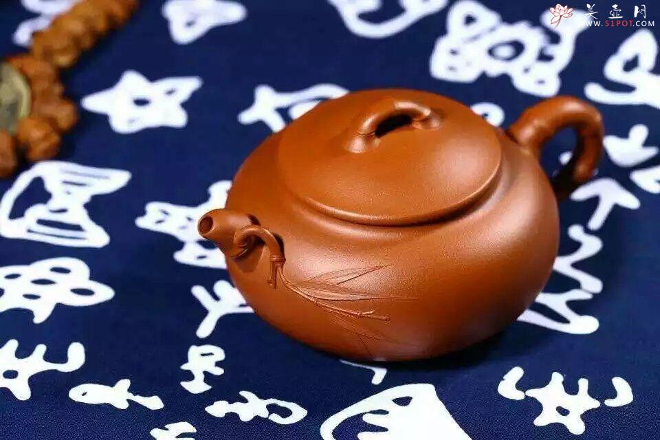 紫砂壶图片：扁竹鼓 - 美壶网