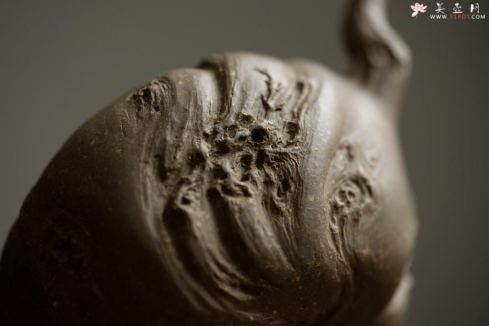 紫砂壶图片：林月长乙未年全手作品 返璞归真 清瘦山野清趣  香山秋林 - 美壶网