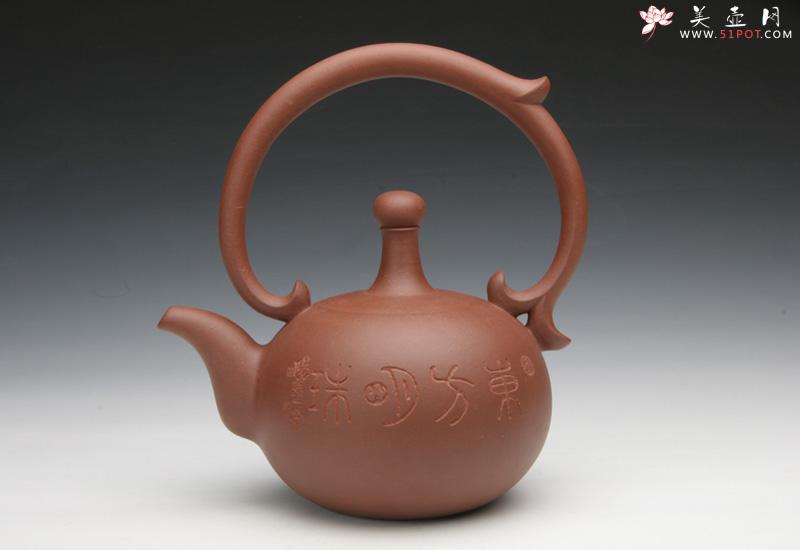 紫砂壶图片：原创东方明珠提梁壶 - 美壶网