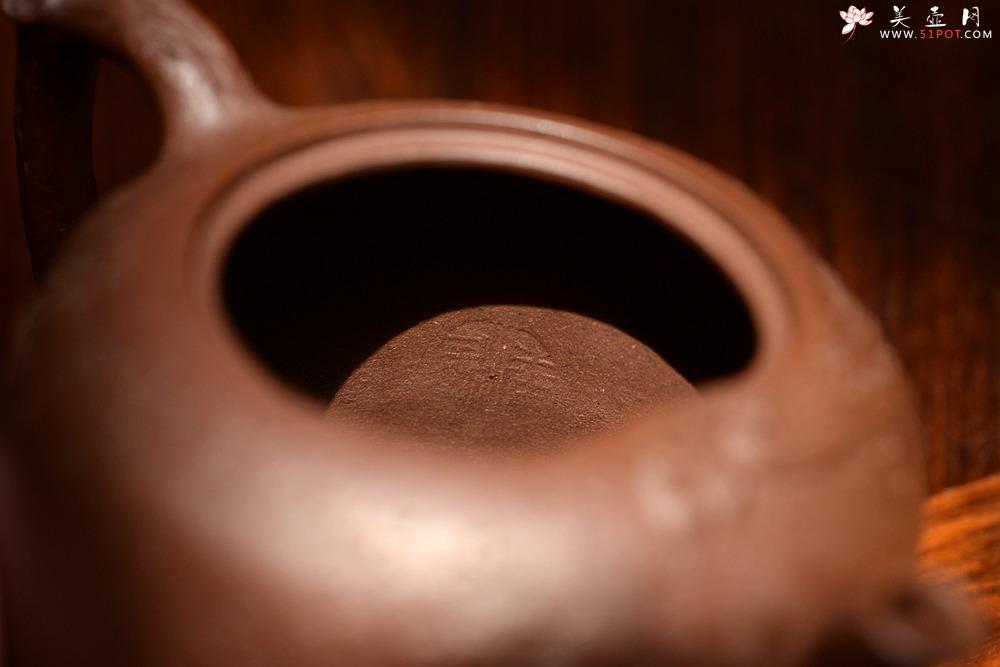 紫砂壶图片：潘丹初全手新作 泥‘玄’系列之玄石 古拙文气 如意灵芝 吉祥 - 美壶网