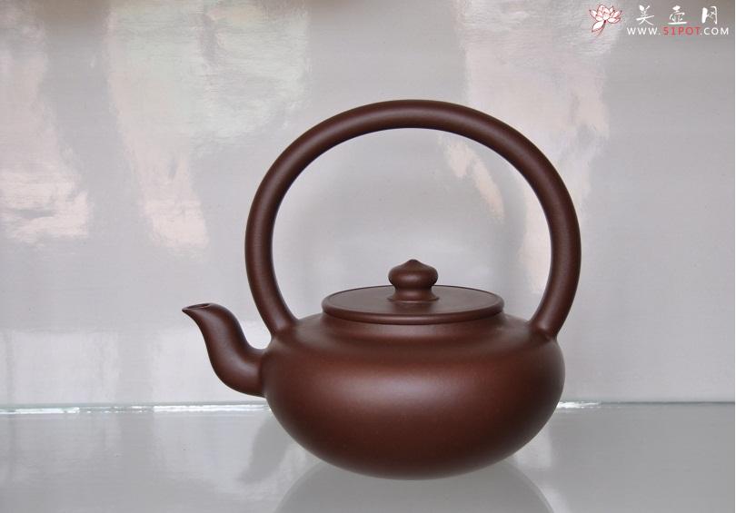 紫砂壶图片：全手工旭茂提梁壶 - 美壶网