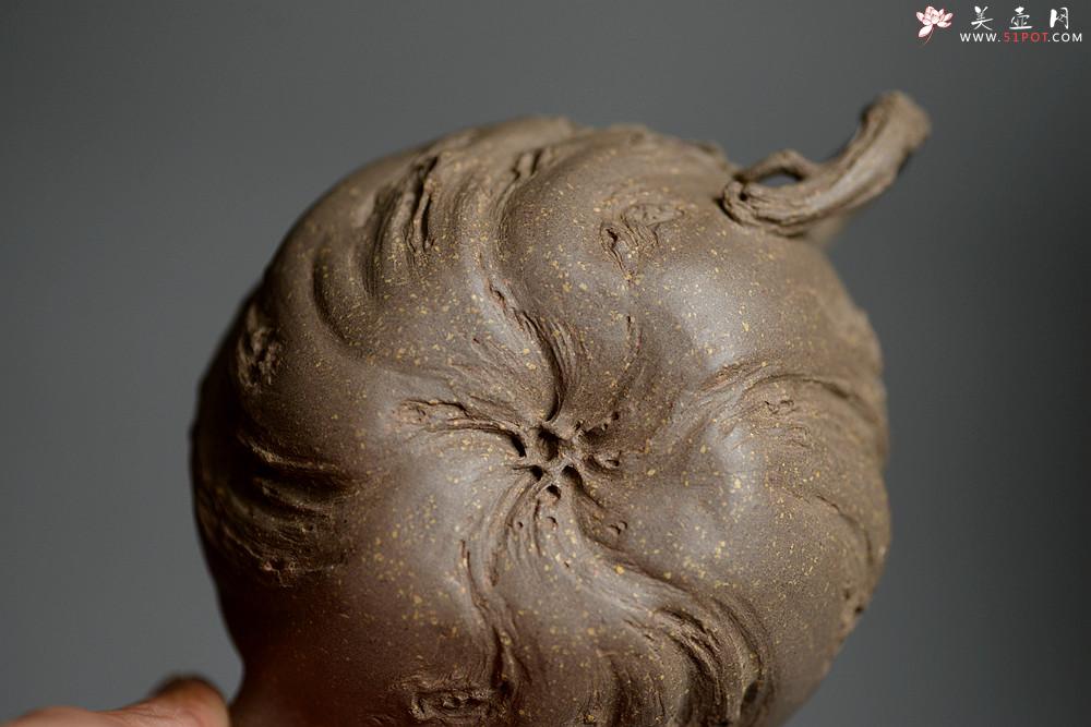 紫砂壶图片：林月长乙未年全手作品 返璞归真 清瘦山野清趣  香山秋林 - 美壶网