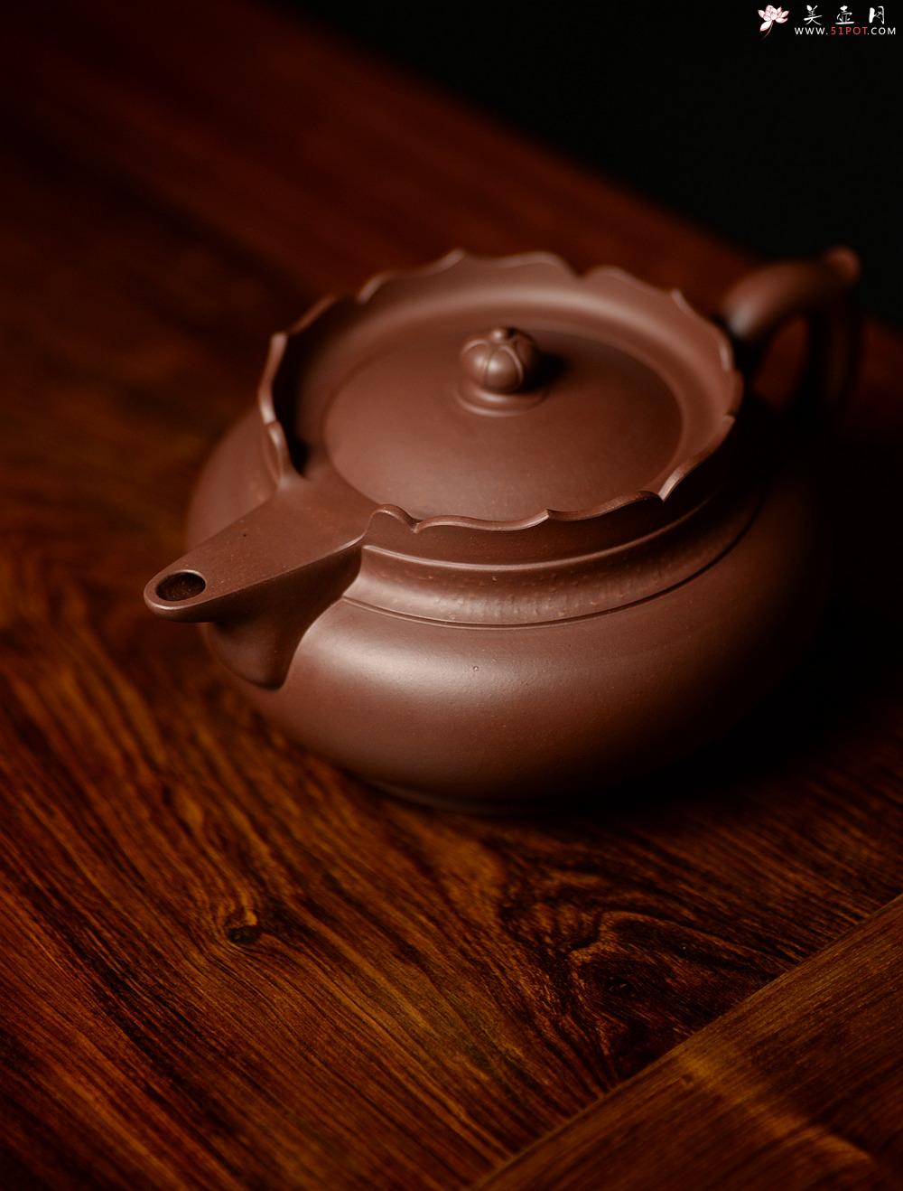 紫砂壶图片：蔡旭伟乙未年新品 精美之作 全手铺砂圆僧帽 娴静品茗 - 美壶网