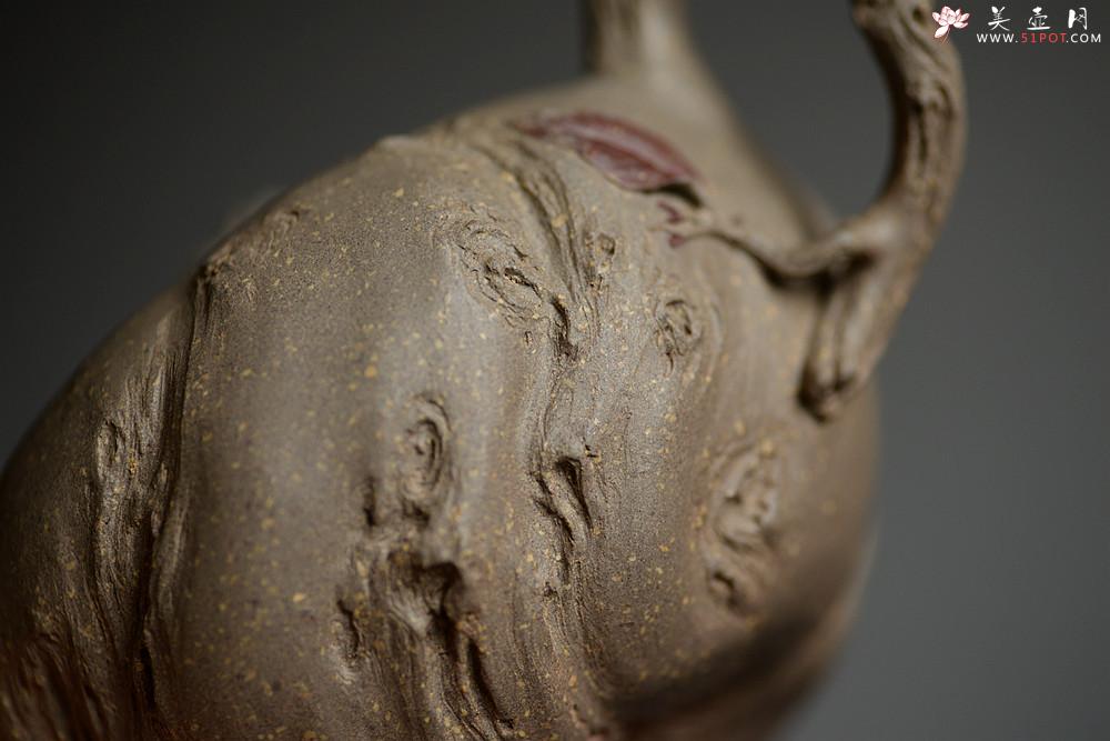 紫砂壶图片：林月长乙未年全手作品 返璞归真 清瘦山野清趣  香山秋林 - 美壶网