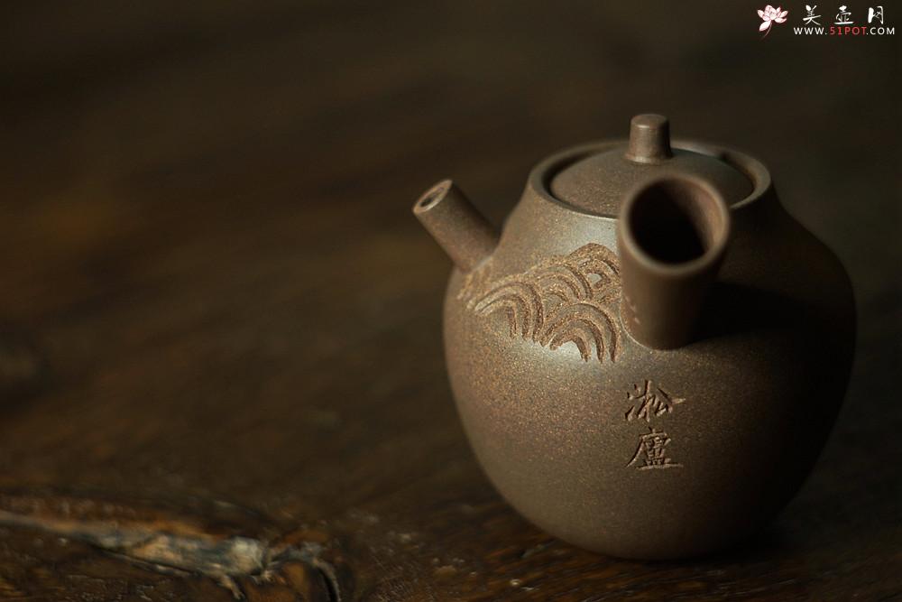 紫砂壶图片：淞庐出品 全手佳作 文气十足~ 云水禅心急须 炮嘴独孔 - 美壶网