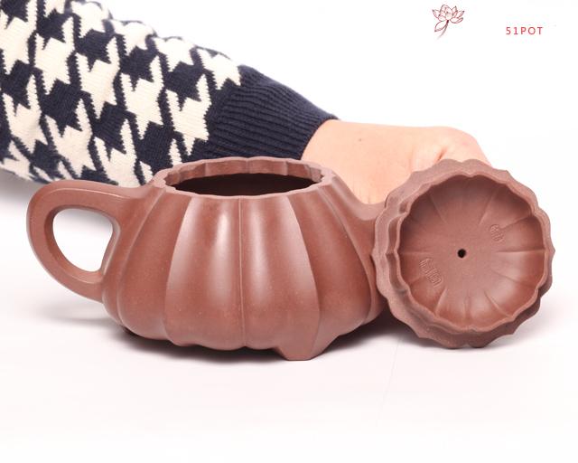 紫砂壶图片：筋纹石瓢 - 美壶网