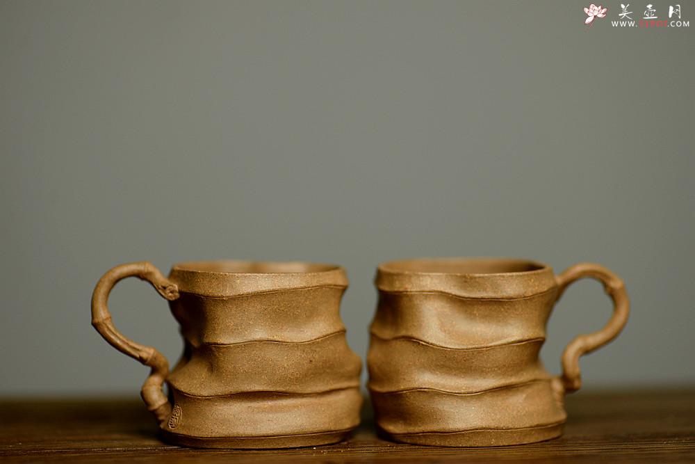 紫砂壶图片：林秀明最新作品 全手精品 文雅十足  清逸套组 一壶竹韵~ - 美壶网