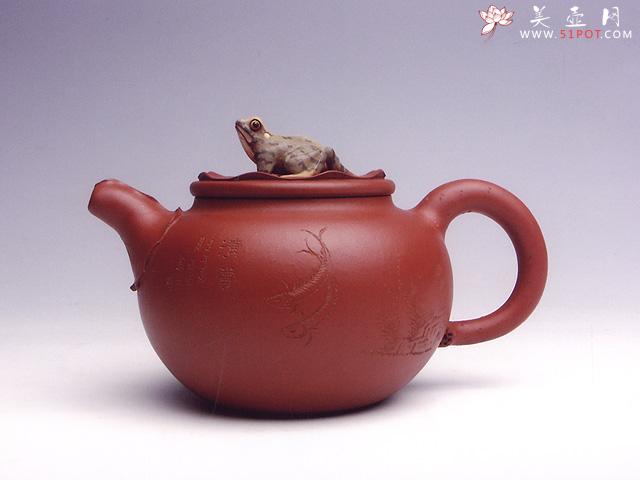 紫砂壶图片：荷塘情趣壶 - 美壶网