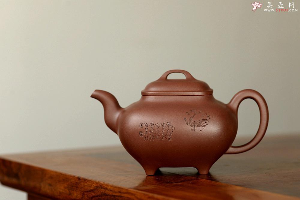 紫砂壶图片:文气装饰 大气磅礴 优质清水 全手传炉 神韵悠长 - 美壶网