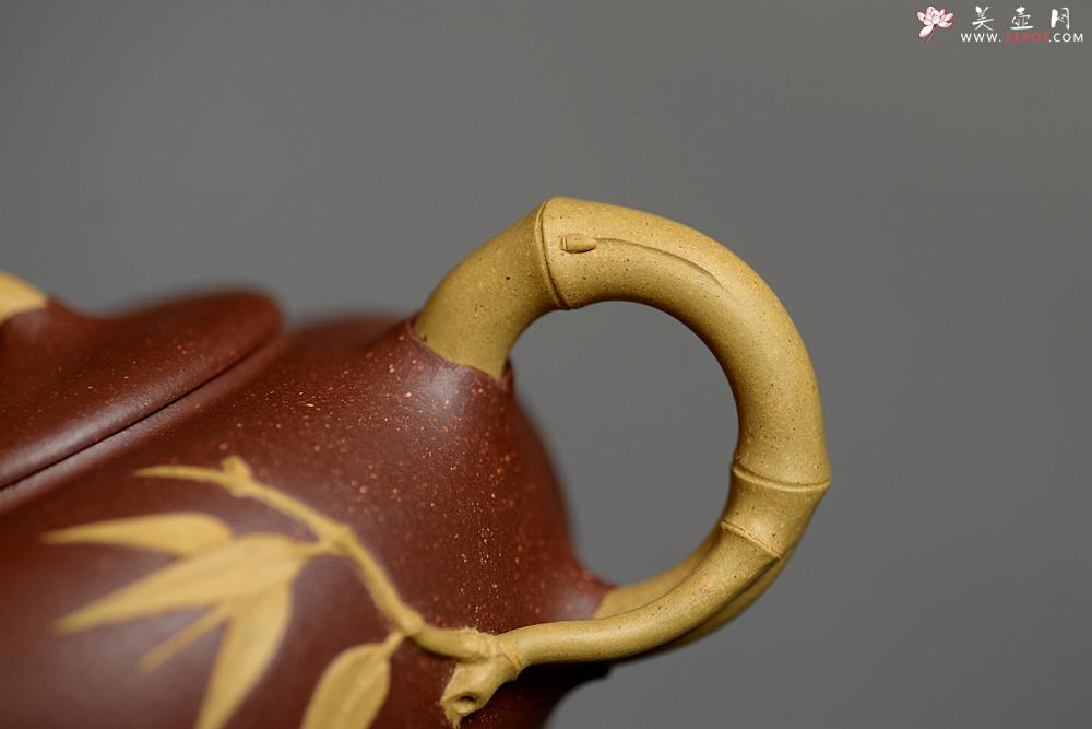 紫砂壶图片：单志萍实用花器  优雅之作  竹趣 - 美壶网