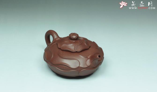 紫砂壶图片:翻盖风卷葵 - 美壶网