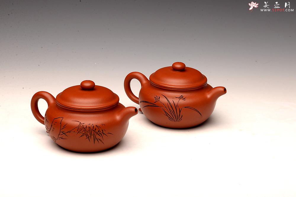 紫砂壶图片：张听钢装饰 传统实用 全手朱泥仿古 优质朱泥 - 美壶网