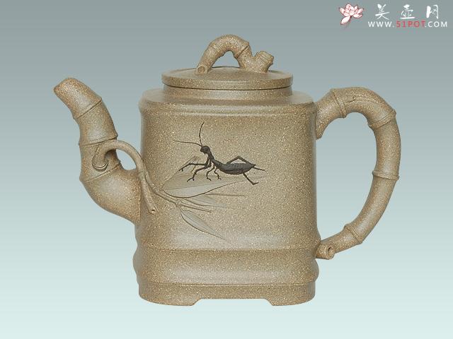 紫砂壶图片：四方竹段 - 美壶网