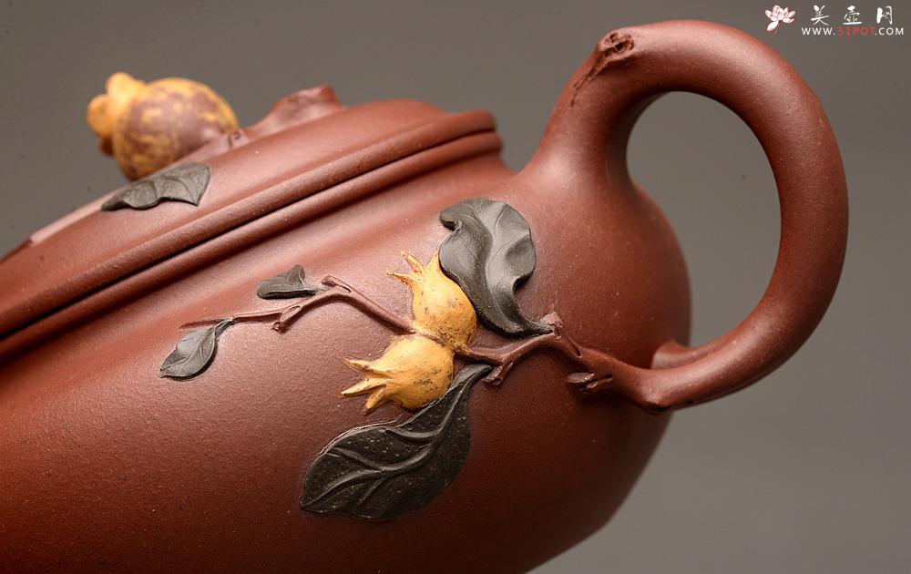 紫砂壶图片：周路健全手新作 春华秋实之仿古 逼真生动 - 美壶网