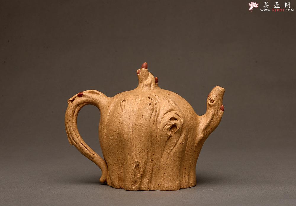 紫砂壶图片：刘秀全手经典新品 自然生动  古朴之味~~全手树魂 - 美壶网