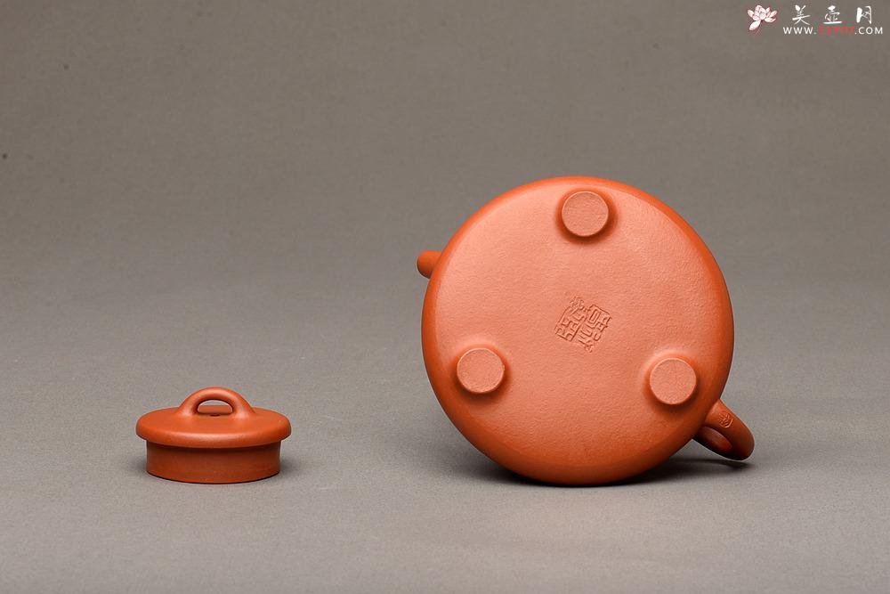 紫砂壶图片：徐亚春作品 优质朱泥 子冶石瓢 啄砂装饰 文气实用 - 美壶网