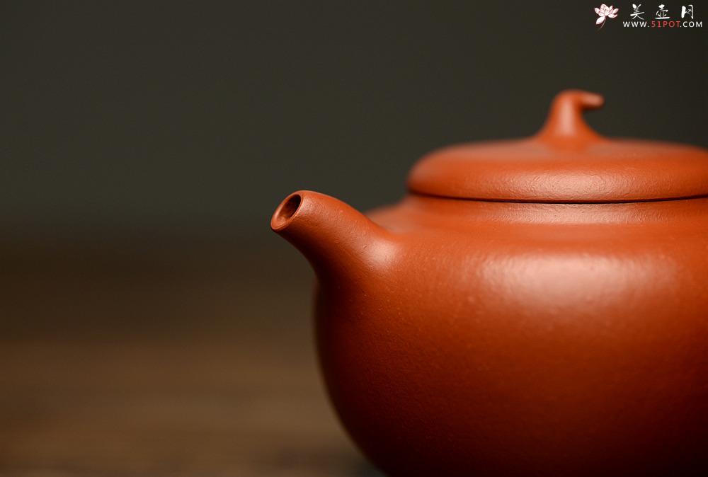 紫砂壶图片：优质朱泥 娇艳迷人 全手朱泥茄段 实用精品 - 美壶网
