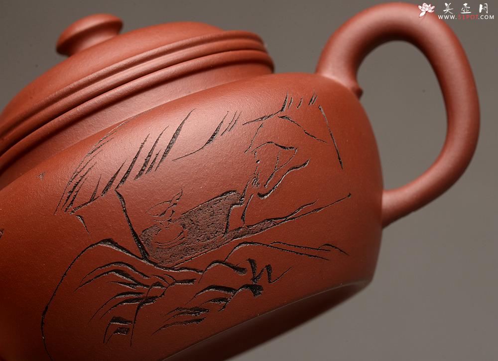 紫砂壶图片：高路装饰 詹黎明全手作品 线轮 炮管直流 杀茶利器  - 美壶网