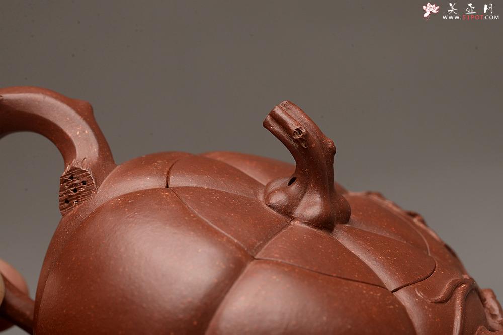 紫砂壶图片：原创作品 孙伟强张新亚合作 贴叶精湛 灵巧曼妙 小南瓜 - 美壶网