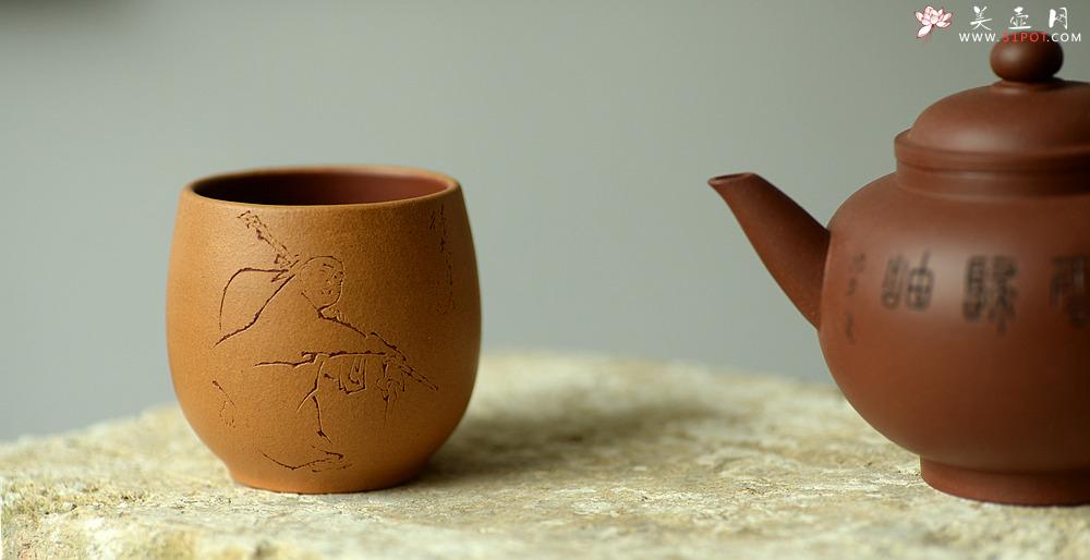 紫砂壶图片：曲峰雅致品茗杯 做工精致 - 美壶网