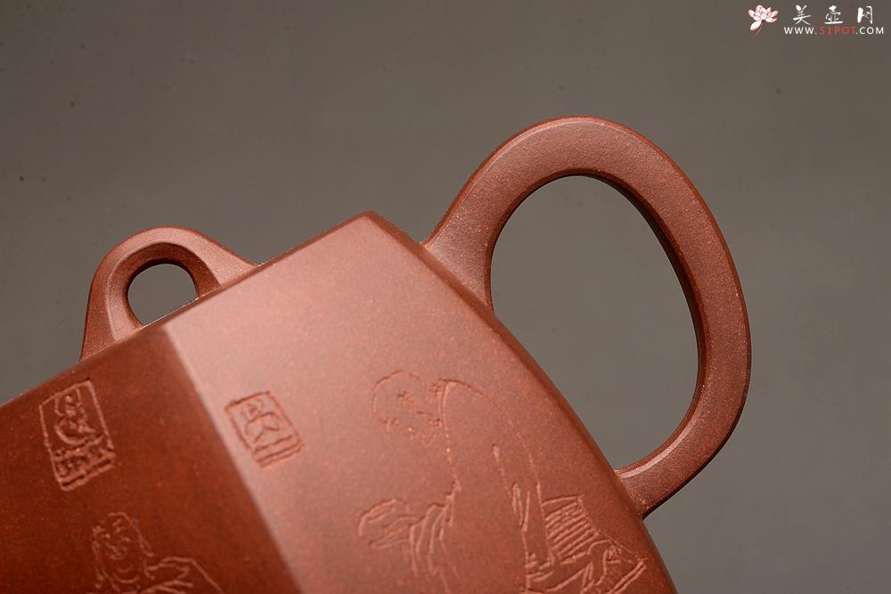 紫砂壶图片：高雅厚稳 全手六方秦权 强强联合 国高工陈宏林装饰 - 美壶网