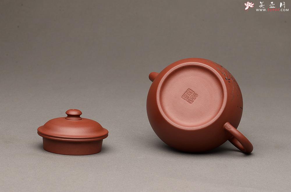 紫砂壶图片：高路装饰 詹黎明全手作品 线轮 炮管直流 杀茶利器  - 美壶网