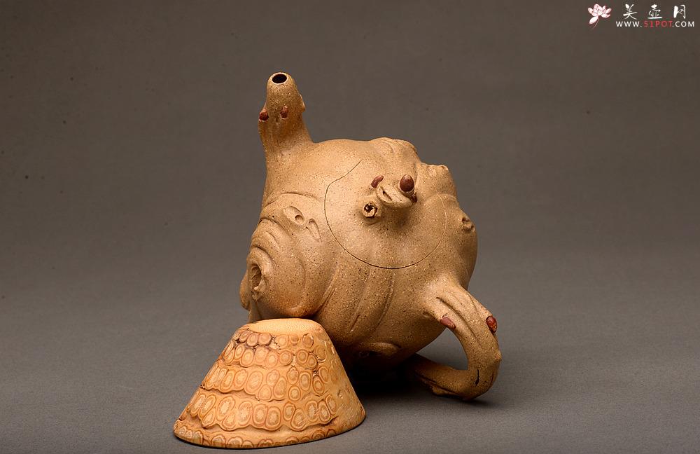 紫砂壶图片：刘秀全手经典新品 自然生动  古朴之味~~全手树魂 - 美壶网