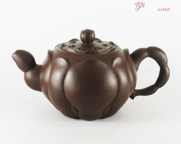 紫砂壶图片：荷花莲心壶 - 美壶网