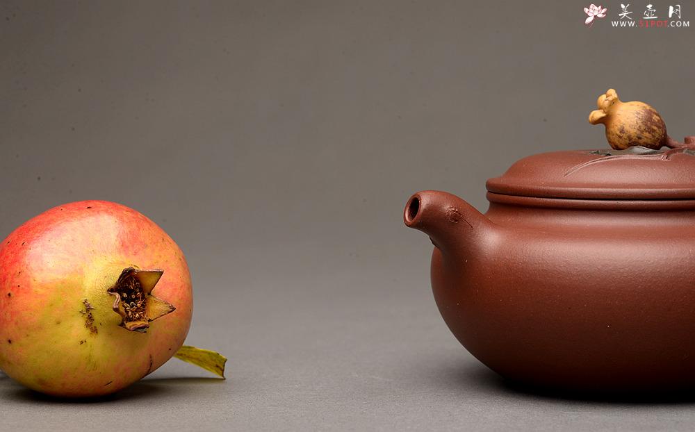 紫砂壶图片：周路健全手新作 春华秋实之仿古 逼真生动 - 美壶网