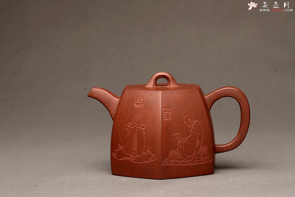 紫砂壶图片：高雅厚稳 全手六方秦权 强强联合 国高工陈宏林装饰 - 美壶网