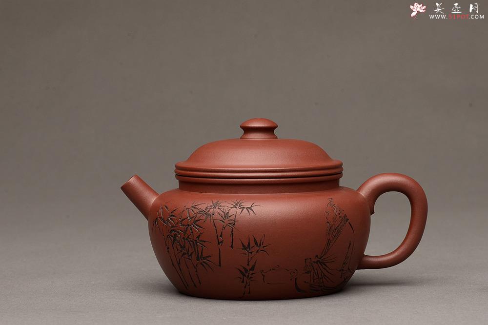 紫砂壶图片：高路装饰 詹黎明全手作品 线轮 炮管直流 杀茶利器  - 美壶网