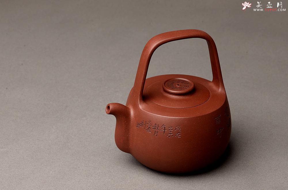 紫砂壶图片：钱建荷全手新作 福乐提梁 做工精致 国助袁德波装饰 - 美壶网