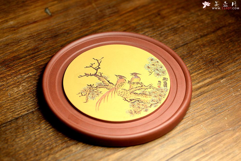 紫砂壶图片：非常好玩~~紫砂干泡台  朱牧清精心装饰 别有风韵！！ - 美壶网