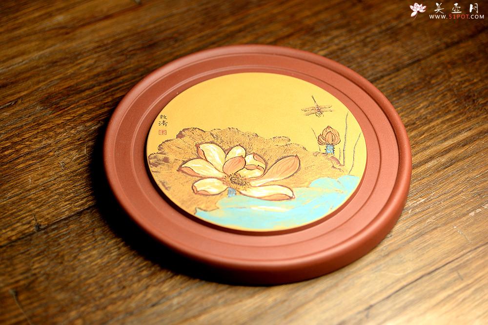 紫砂壶图片：非常好玩~~紫砂干泡台  朱牧清精心装饰 别有风韵！！ - 美壶网