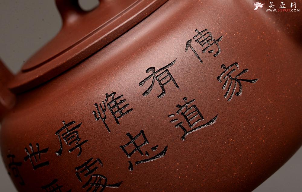 紫砂壶图片：钱建荷全手新作 环玉提梁 做工精致 浑厚大气 国助袁德波装饰  - 美壶网