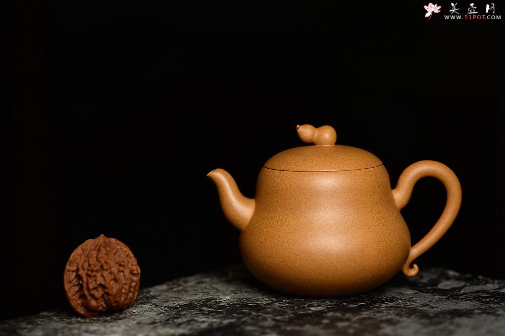 紫砂壶图片：曲峰最新作品  乾坤葫芦 福禄吉祥 纯正优质段 - 美壶网