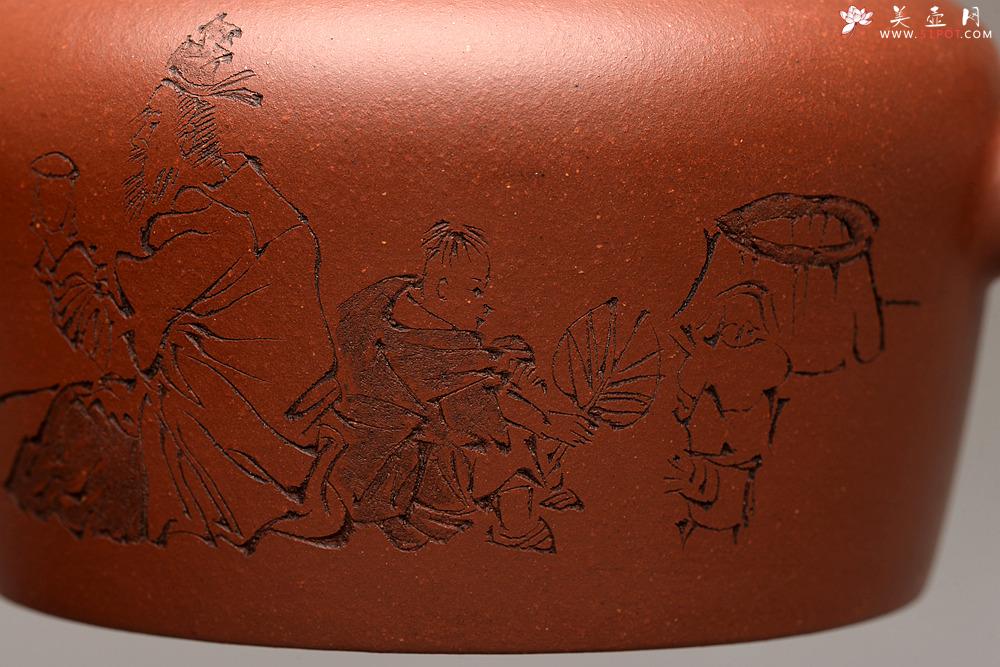 紫砂壶图片：詹黎明全手新品 高路精心装饰 文气雅致  做工精致 全手相知 - 美壶网