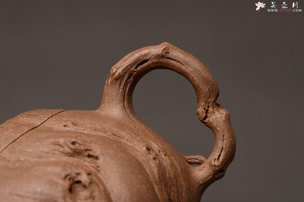 紫砂壶图片：林月长乙未冬全手原创精品 肌理丰富 紫砂新风 学院派  麒麟山音 - 美壶网