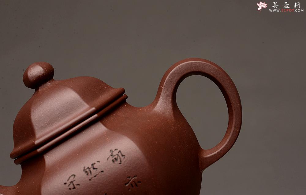 紫砂壶图片：刘世涛新作 紫砂和书画的碰撞~ 文气袭人 全手六方掇球 证书是壶之拓片 - 美壶网