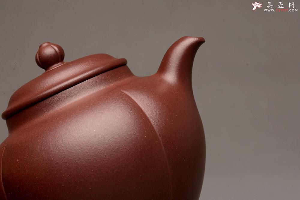 紫砂壶图片：陈进全手新作 大虚极 筋囊器型 难度之大 挺拔优雅 - 美壶网