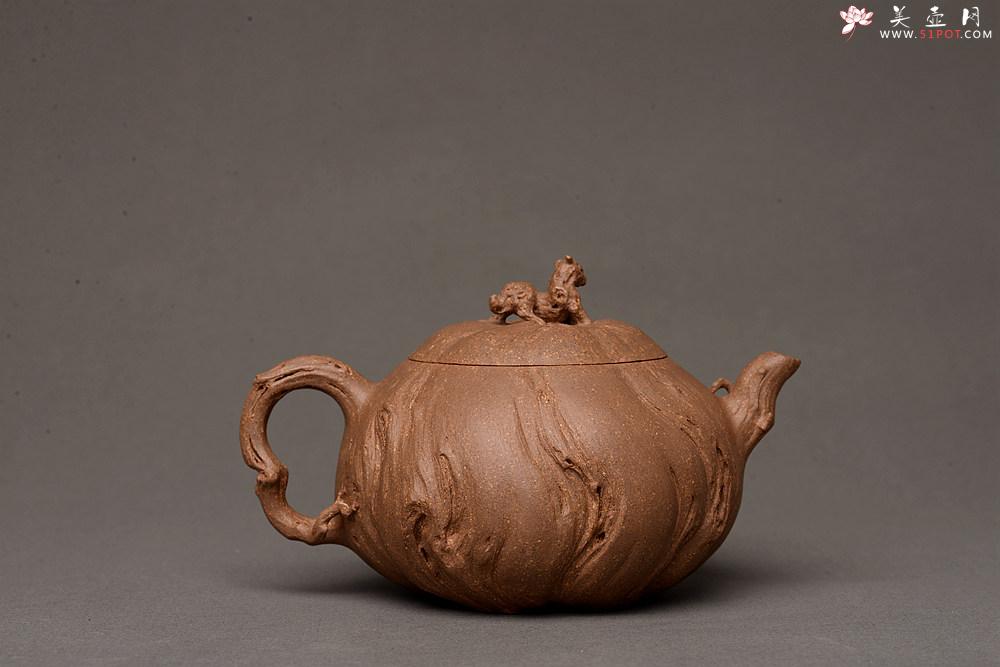 紫砂壶图片：林月长乙未冬全手原创精品 肌理丰富 紫砂新风 学院派  麒麟山音 - 美壶网