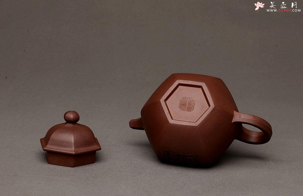 紫砂壶图片：刘世涛新作 紫砂和书画的碰撞~ 文气袭人 全手六方掇球 证书是壶之拓片 - 美壶网