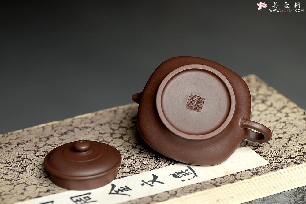 紫砂壶图片：美壶特惠 线条流畅 方圆之美 实用佳品 四方虚扁 - 美壶网