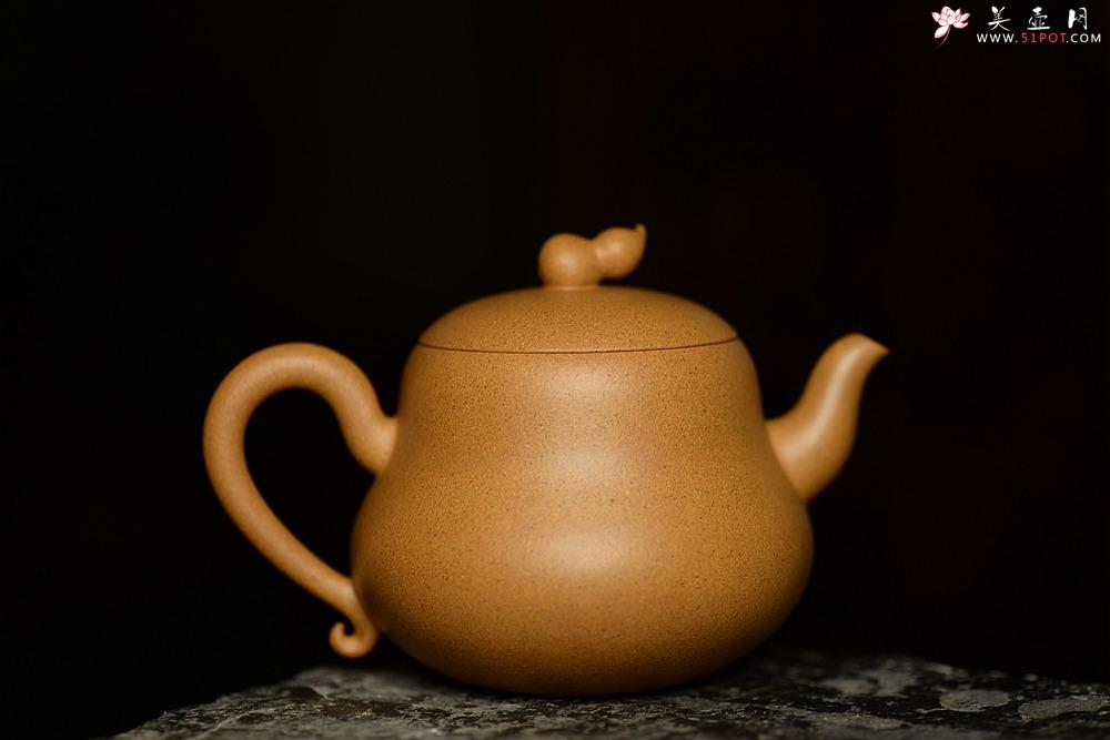 紫砂壶图片：曲峰最新作品  乾坤葫芦 福禄吉祥 纯正优质段 - 美壶网