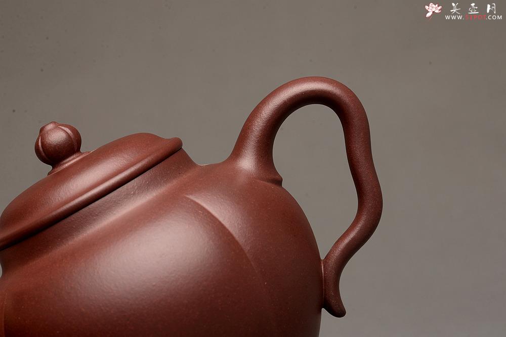 紫砂壶图片：陈进全手新作 大虚极 筋囊器型 难度之大 挺拔优雅 - 美壶网