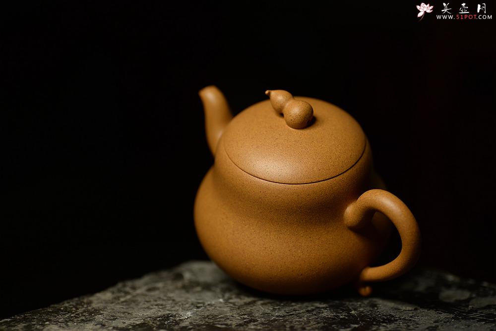 紫砂壶图片：曲峰最新作品  乾坤葫芦 福禄吉祥 纯正优质段 - 美壶网