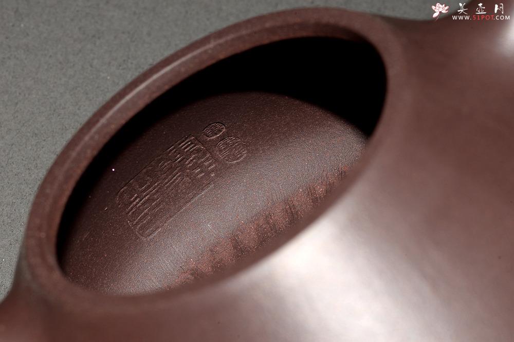 紫砂壶图片：器形周正 全手平盖石瓢 端庄秀丽 - 美壶网