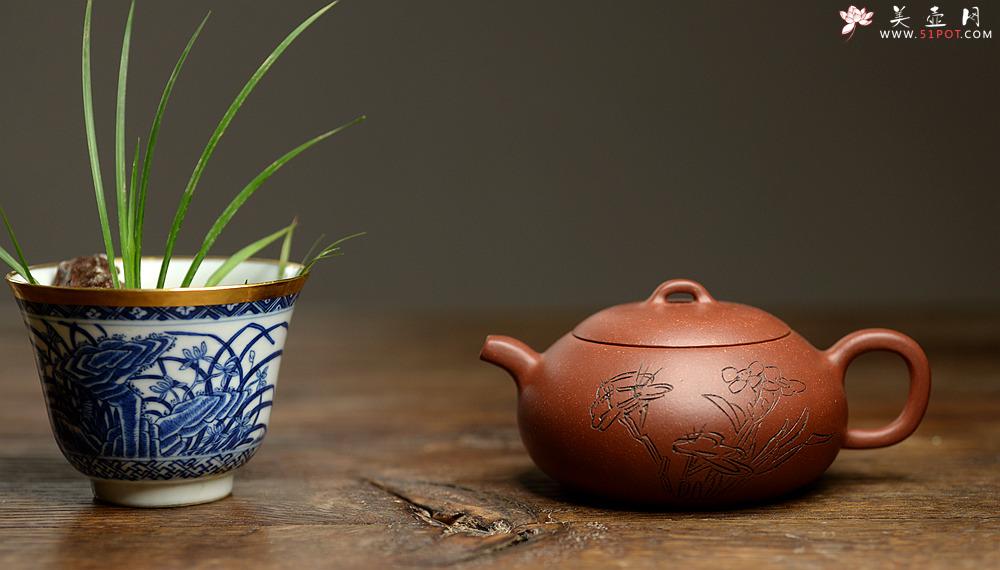 紫砂壶图片：美壶特惠 路达全手新品 温润可人 扁而不僵 全手扁腹 - 美壶网