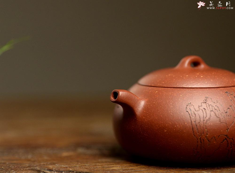 紫砂壶图片：美壶特惠 路达全手新品 温润可人 扁而不僵 全手扁腹 - 美壶网