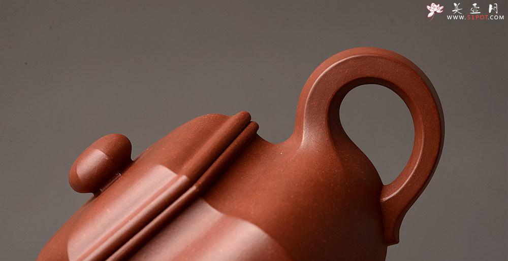 紫砂壶图片： 韧度十足  全手六方仿古  线条挺拔 端方雅正 - 美壶网